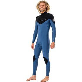 Rip Curl Dawn Patrol 4/3 Chest-Zip Full Wetsuit - Men's Blue Black, M