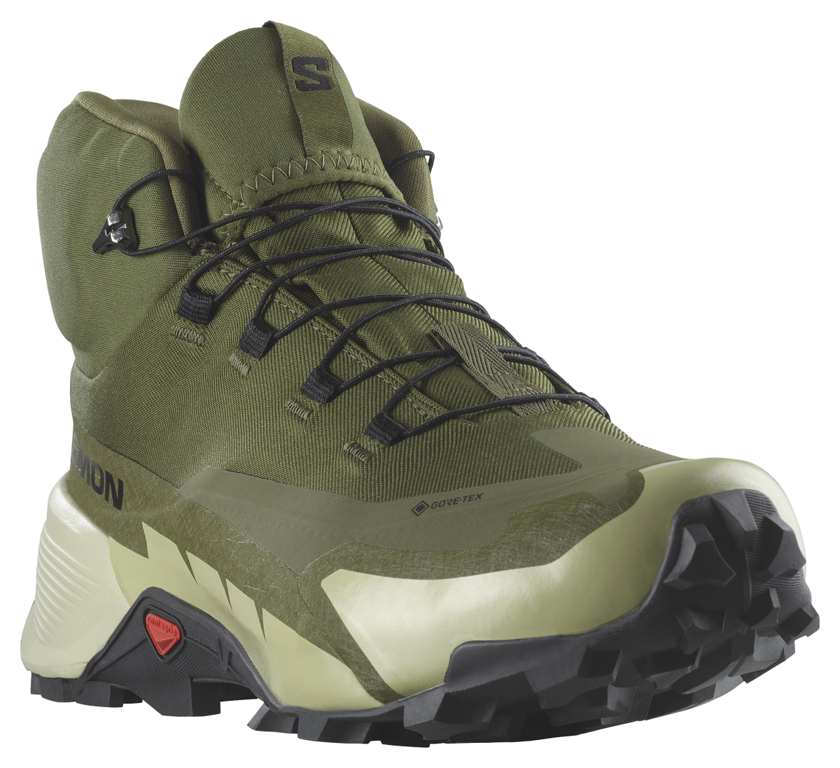 Salomon Cross Hike 2 Mid GORE-TEX Hiking Boots for Men - Olive/Moss Black - 8.5M