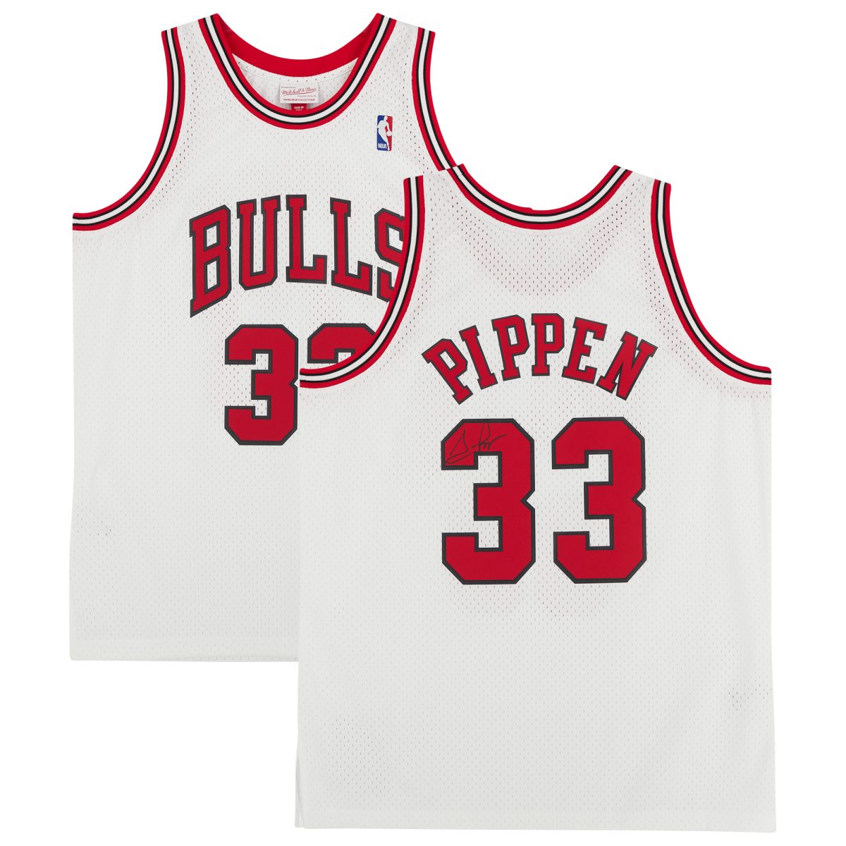 Scottie Pippen Chicago Bulls Autographed Mitchell & Ness White 1997-1998 Swingman Jersey