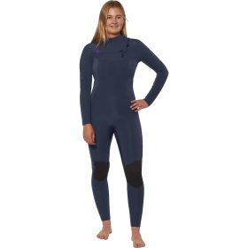 Sisstr Revolution 7 Seas 4/3mm Chest-Zip Long-Sleeve Full Wetsuit - Women's Solid Blue Moon, 10