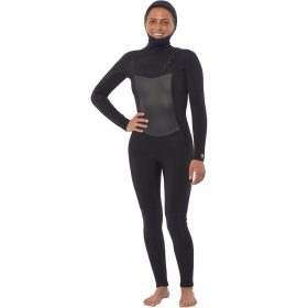 Sisstr Revolution 7 Seas 5/4mm Hooded Chest Zip Full Wetsuit - Women's Solid Black, 10
