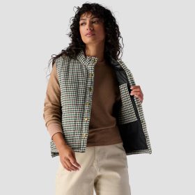 Stoic Flannel Synthetic Insulated Vest - Women's Green Gingham, XS