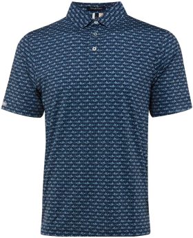 Straight Down Easy Rider Men's Golf Polo - Blue, Size: Small