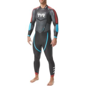 TYR Hurricane CAT3 Wetsuit - Men's Black/Red/Blue, XL