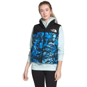 The North Face 1996 Retro Nuptse Vest - Women's Clear Lake Blue Digi Topo Print, S