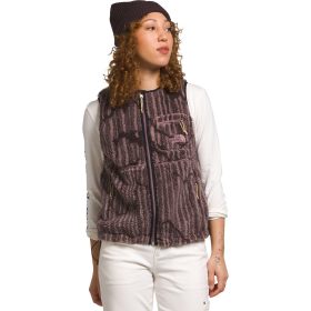 The North Face Extreme Pile Vest - Women's Fawn Grey Engraved Mountain Print, XS