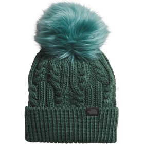 The North Face Oh Mega Fur Pom Beanie - Women's Dark Sage, One Size