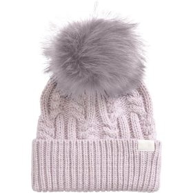 The North Face Oh Mega Fur Pom Beanie - Women's Lavender Fog, One Size