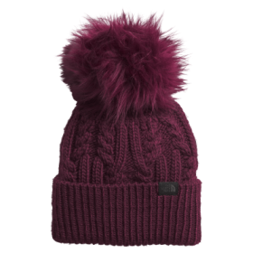 The North Face Oh Mega Fur Pom Beanie for Ladies - Boysenberry