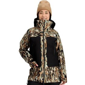 The North Face Summit Verbier GTX Jacket - Women's Almond Butter Pitcher Plant Print, L