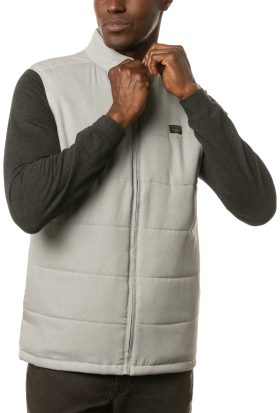 TravisMathew Interlude Puffer Men's Golf Vest - Grey, Size: Medium