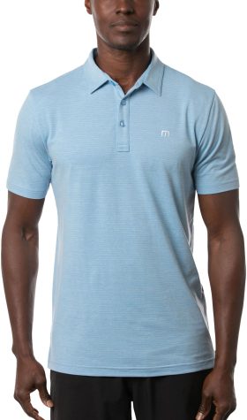 TravisMathew The Heater Men's Golf Polo Shirt - Blue, Size: Small