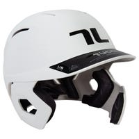 Tucci Potenza Batting Helmet w/ Jaw Flap in Matte White Size Large/X-Large (Left Handed Batter)