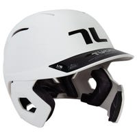 Tucci Potenza Batting Helmet w/ Jaw Flap in Matte White Size Small/Medium (Left Handed Batter)