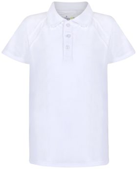 Turtles & Tees Junior Girls Reagan Cap Sleeve Golf Polo - White, Size: X-Small (4T)