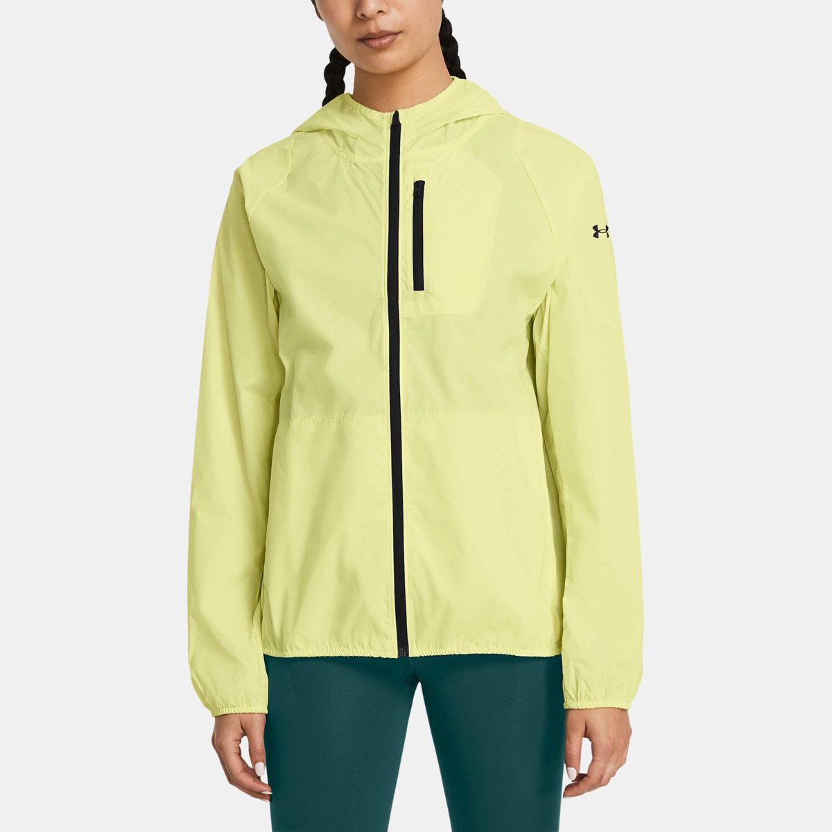 Under Armour Launch Lightweight Jacket Women's Running Apparel Sonic Yellow/Black