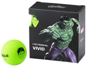 Volvik Vivid Marvel Square Pack Golf Balls - Hulk