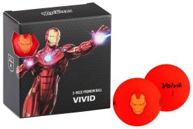 Volvik Vivid Marvel Square Pack Golf Balls - Iron Man