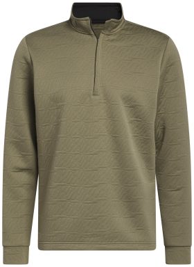adidas DWR Quarter-Zip Men's Golf Pullover - Green, Size: Small