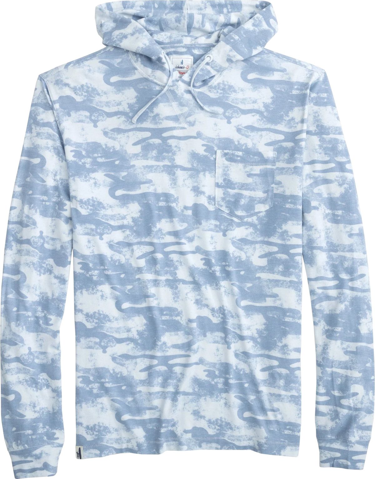 johnnie-O Issac Camo T-Shirt Men's Golf Hoodie - Blue, Size: Small