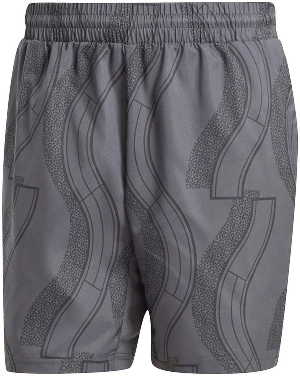 Adidas Men's Club Graphic Tennis Shorts (Carbon/Black)