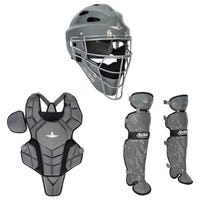 All-Star Top Star Youth NOCSAE Catcher's Kit in Gray