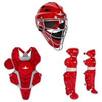 All-Star Top Star Youth NOCSAE Catcher's Kit in Red