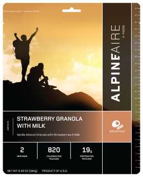 AlpineAire Foods Strawberry Granola with Milk Breakfast