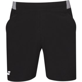 Babolat Men's Compete Tennis Shorts w/ 7 Inch Inseam & Performance Polyester (Black/Black)