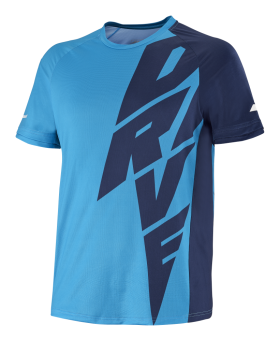 Babolat Men's Drive Crew Neck Tennis Tee (Drive Blue)