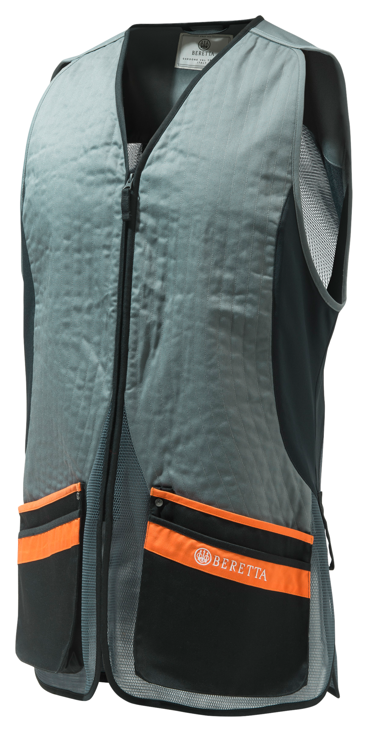 Beretta Silver Pigeon Evo Shooting Vest for Men - Grey/Orange - S