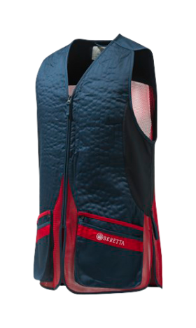 Beretta Silver Pigeon Evo Shooting Vest for Men - Total Eclipse Blue/Red - S