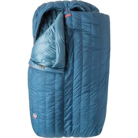 Big Agnes King Solomon Double Sleeping Bag: 35F Down Legion Blue/Tapestry, Double