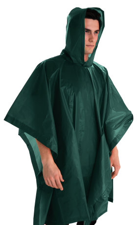 Coghlan's Lightweight Rain Poncho with Carrying Bag - Green