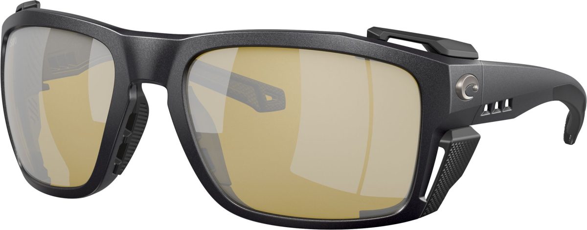 Costa Del Mar King Tide 8 580G Sunglasses, Men's, Black Pearl/Sunrise Silver Mirror