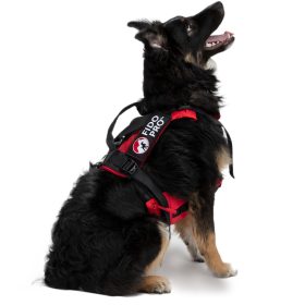 Fido Pro Panza Harness + Deployable Emergency Dog Rescue Sling Red, One Size