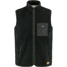 Fjallraven Vardag Pile Fleece Vest - Men's Black/Dark Grey, XS