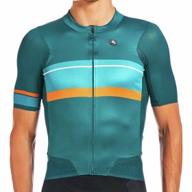 Giordana NX-G Air Road Bike Jersey - Men's Green/Orange, 3XL