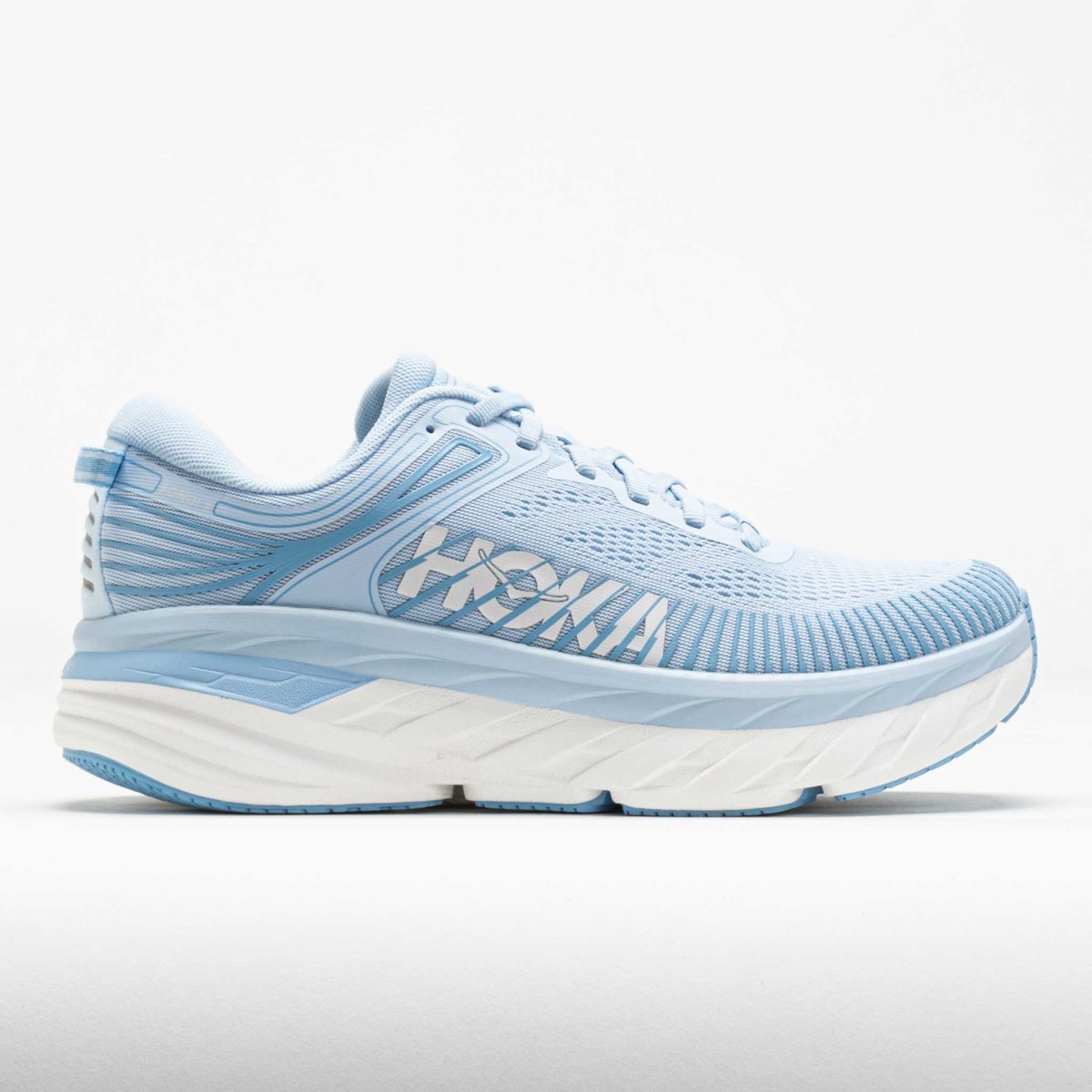 HOKA Bondi 7 Women's Running Shoes Ice Water/White