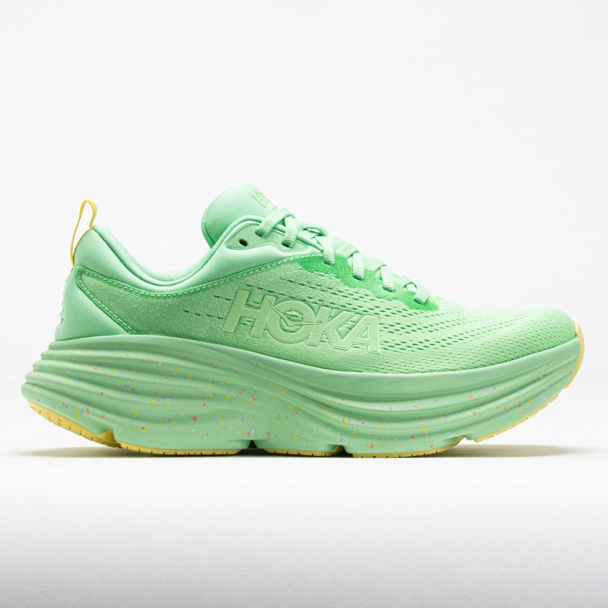 HOKA Bondi 8 Women's Running Shoes Lime Glow/Lemonade