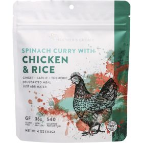 Heather's Choice Spinach Curry with Chicken & Rice One Color, Pouch