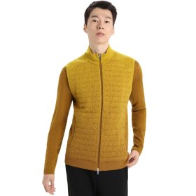 Icebreaker ZoneKnit Insulated Vest Into The Deep - Men's Clove/Silent Gold, S