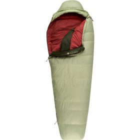 Kelty Cosmic 20 Sleeping Bag: 20F Down - Women's Laurel Green/Duffel Bag/Tandoori Spice, Reg/Right Zip