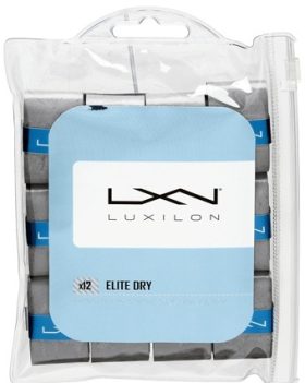 Luxilon Elite Dry Overgrip 12-Pack (Silver)