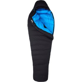 Marmot Paiju 10 Sleeping Bag: 10F Down Black/Clear Blue, Reg/Left Zip