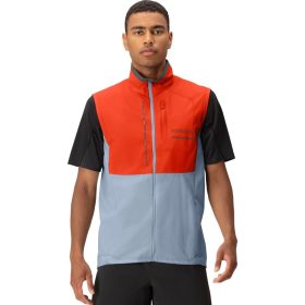 Norrona Senja Aero90 Vest - Men's Arednalin/Blue Fog, L