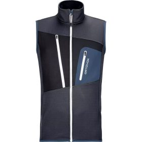 Ortovox Fleece Grid Vest - Men's Black Steel, XXL