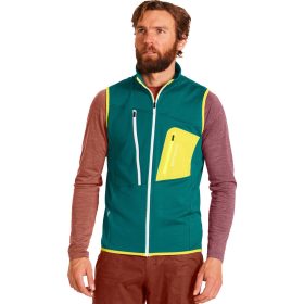 Ortovox Fleece Grid Vest - Men's Pacific Green, XXL