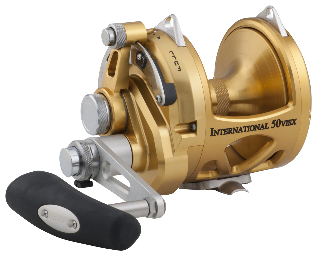 PENN International VISX Gold Two-Speed Lever Drag Reel - 3.5:1/1.3:1 - 50/645