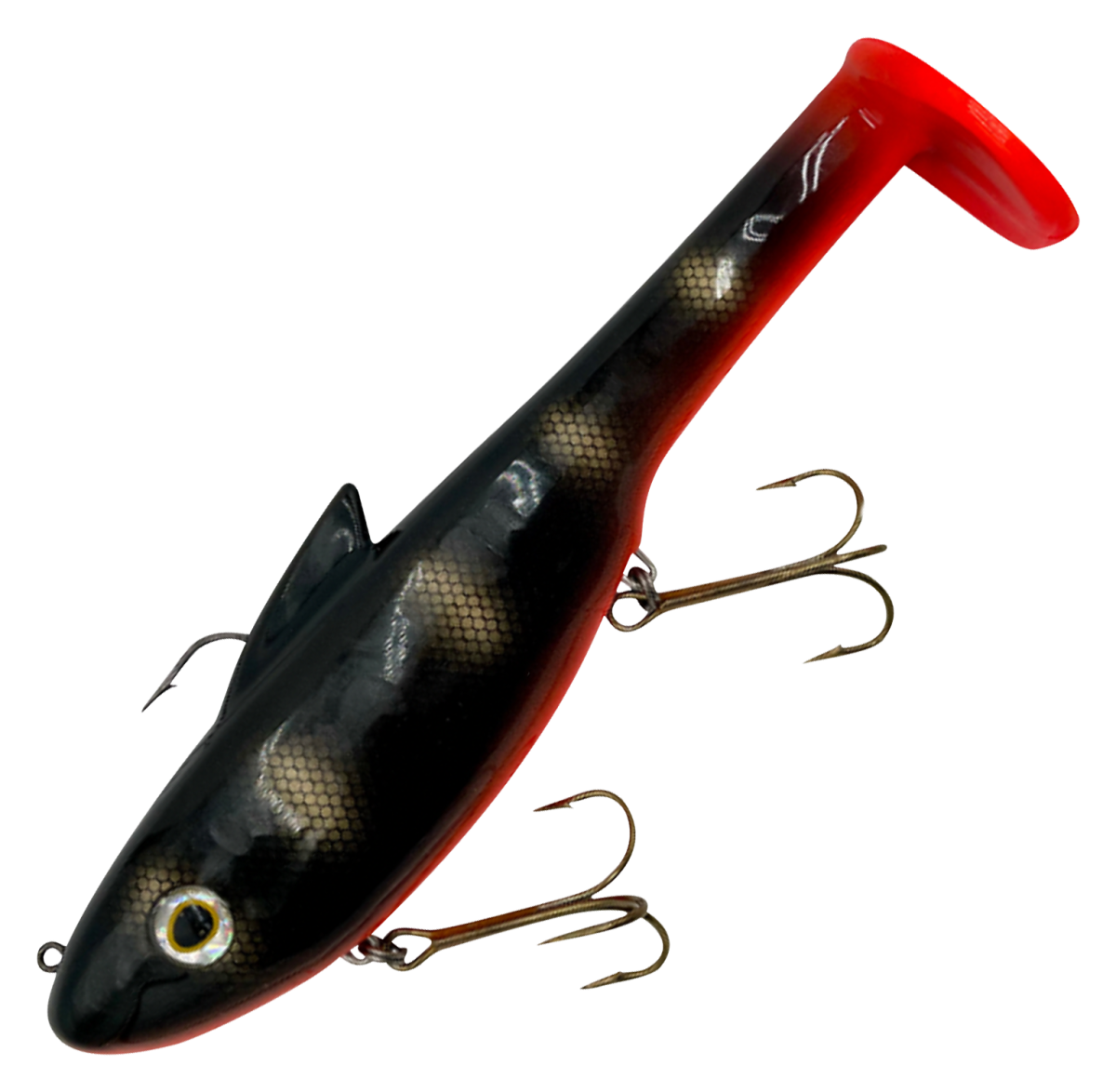 Raptor Lures T Rex Swimbait - Black Perch